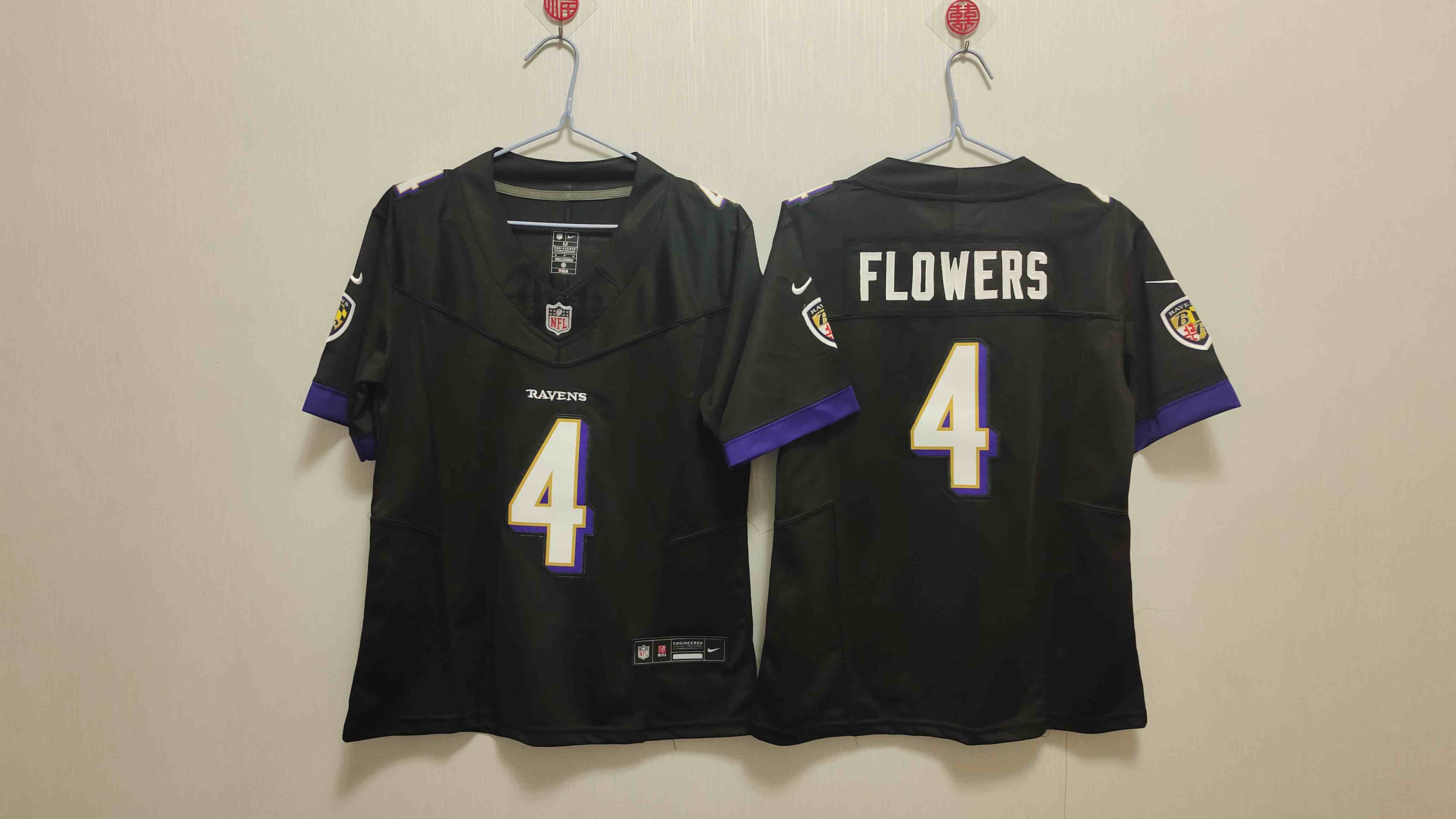 Youth Baltimore Ravens #4 Zay Flowers Black 2024 F.U.S.E. Vapor Untouchable Stitched Jersey