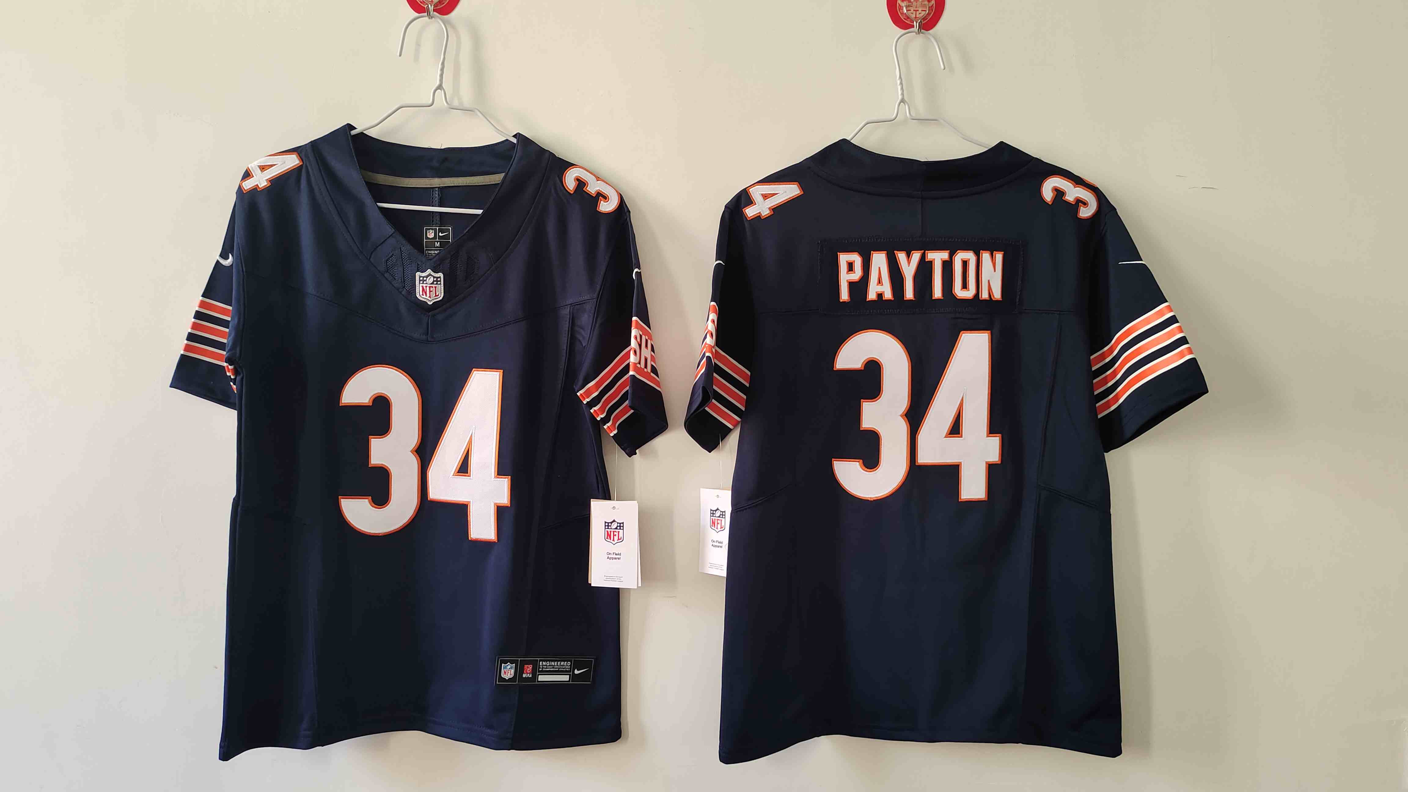 Youth Chicago Bears #34 Walter Payton Navy 2024 Draft F.U.S.E Vapor Football Stitched Jersey
