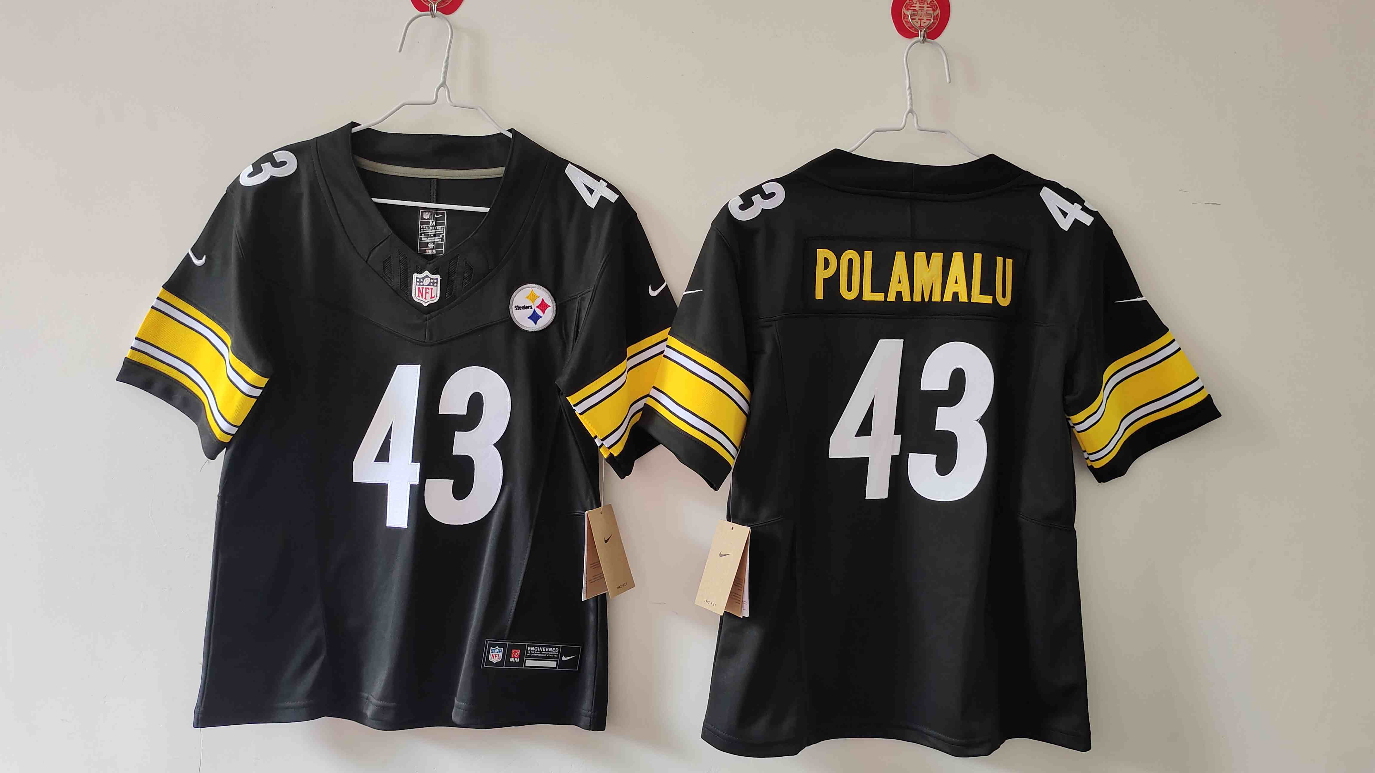 Women's Pittsburgh Steelers #43 Troy Polamalu Black 2023 F.U.S.E. Vapor Untouchable Limited Jersey