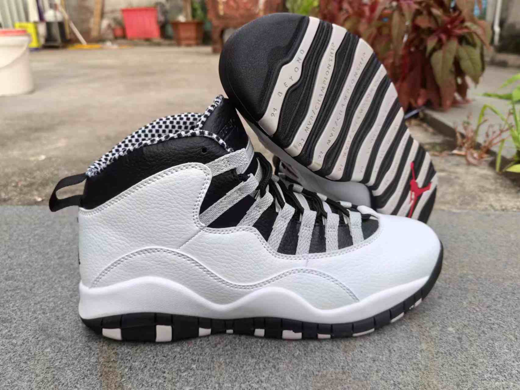 Air Jordan 10 White Black  Men's shoes us7-us13