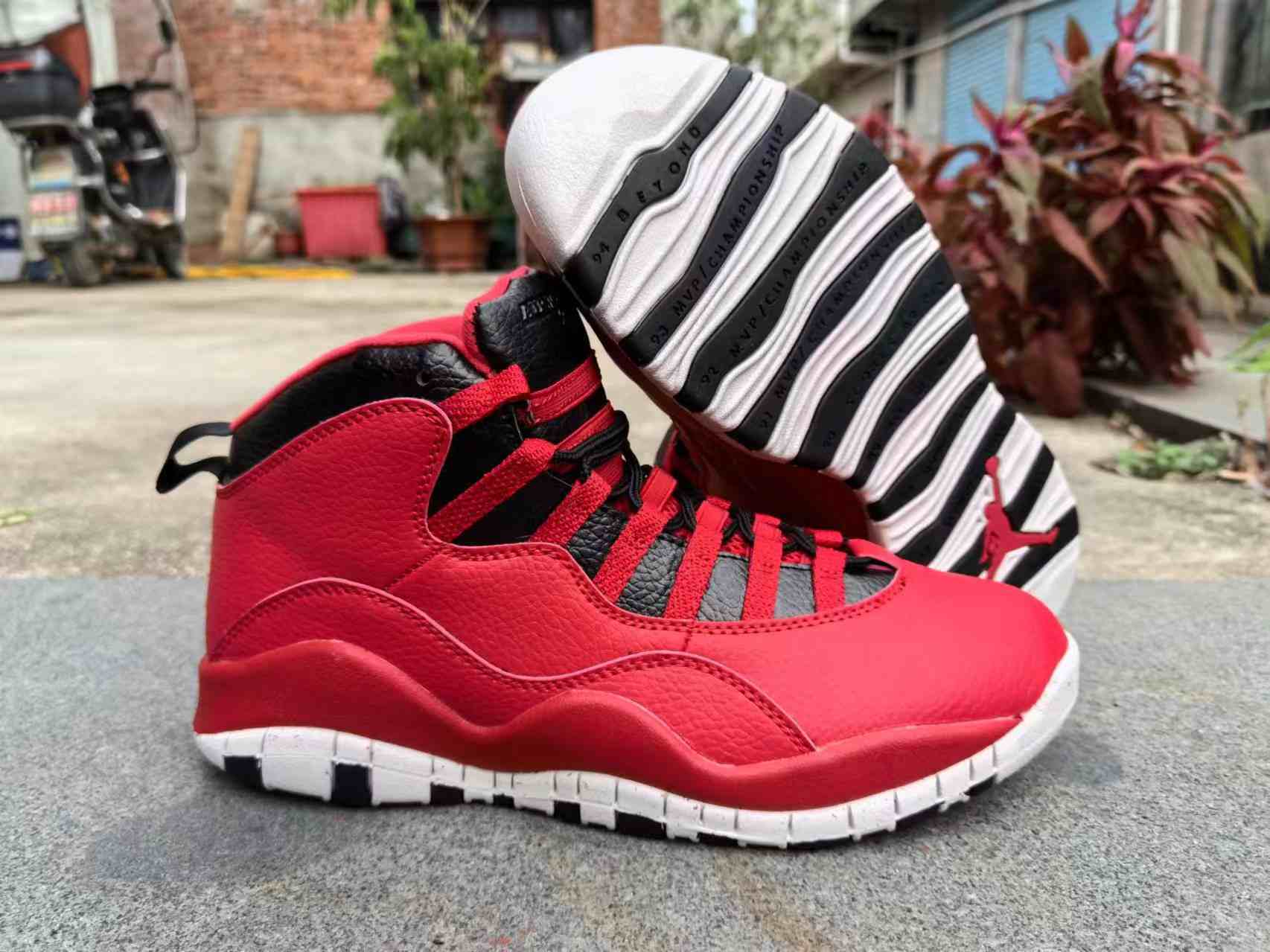 Air Jordan 10 Red Black  Men's shoes us7-us13