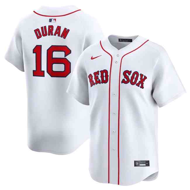 Men's Boston Red Sox #16 Jarren Duran White 2024 Home Limited Stitched Baseball Jersey