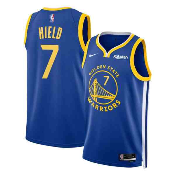 Men's Golden State Warriors #7 Buddy Hield Blue Icon Edition Stitched Basketball Jersey