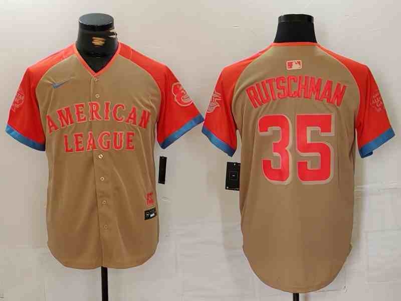 Men's American League #35 Adley Rutschman Cream 2024 All-Star Limited Stitched Baseball Jersey