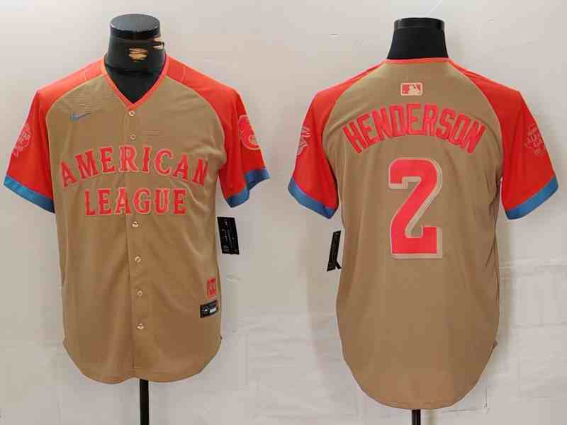 Men's American League #2 Gunnar Henderson Cream 2024 All-Star Limited Stitched Baseball Jersey