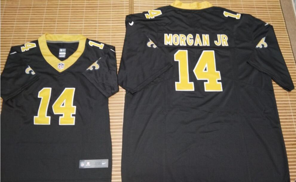 Customized  New Orleans Saints #14 Morgan Jr Black Vapor Limited Stitched Jersey