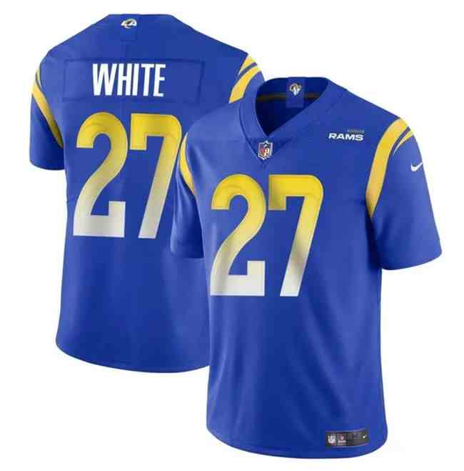 Men's Los Angeles Rams #27 Tre'Davious White Blue Vapor Untouchable Football Stitched Jersey