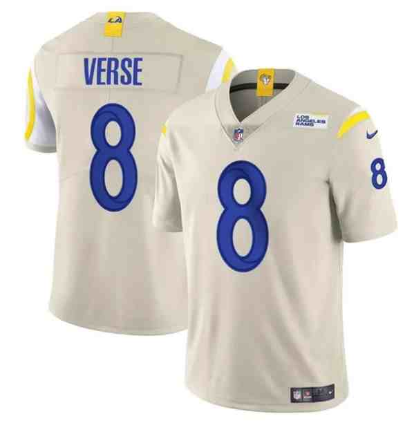 Men's Los Angeles Rams #8 Jared Verse Bone 2024 Draft Vapor Untouchable Football Stitched Jersey