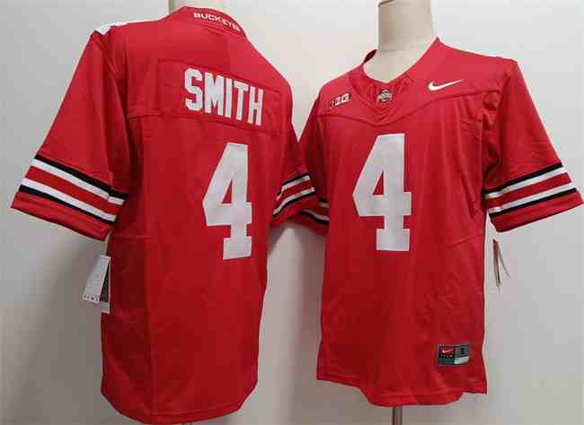 Men's Ohio State Buckeyes #4 Jeremiah Smith Red F.U.S.E. Limited Stitched Jersey