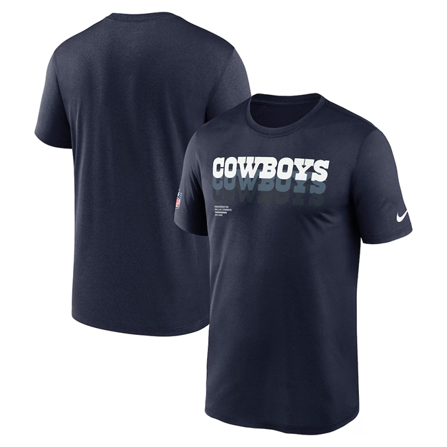 Men's Dallas Cowboys 2025 Navy Sideline Legend Dri-FIT T-Shirt