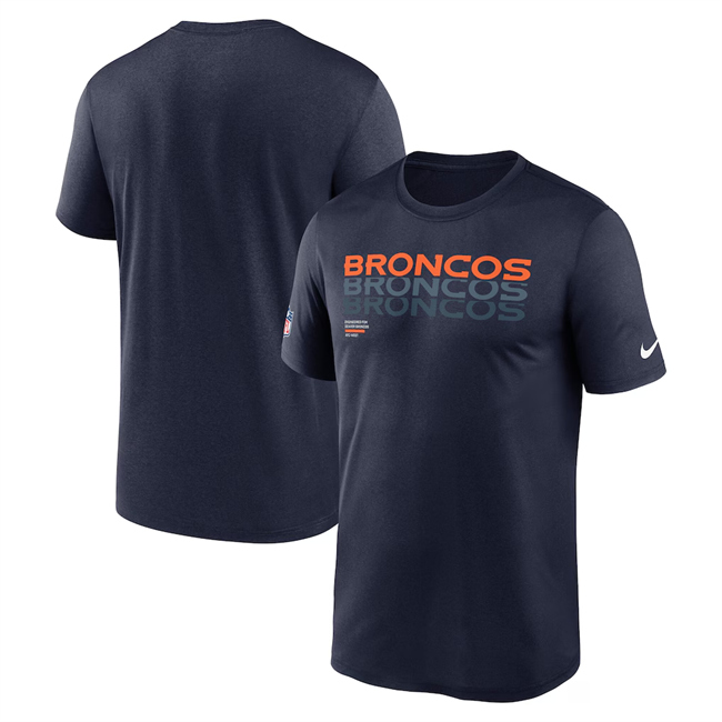 Men's Denver Broncos 2025 Navy Sideline Legend Dri-FIT T-Shirt