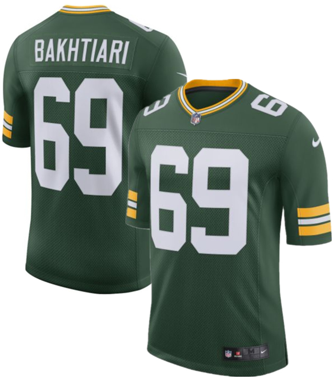 Men's Green Bay Packers #69 David Bakhtiari Green 2025 Vapor Untouchable Limited Stitched Football Jersey