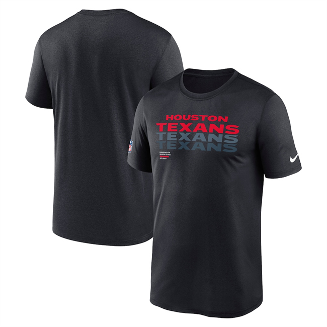 Men's Houston Texans 2025 Black Sideline Legend Dri-FIT T-Shirt