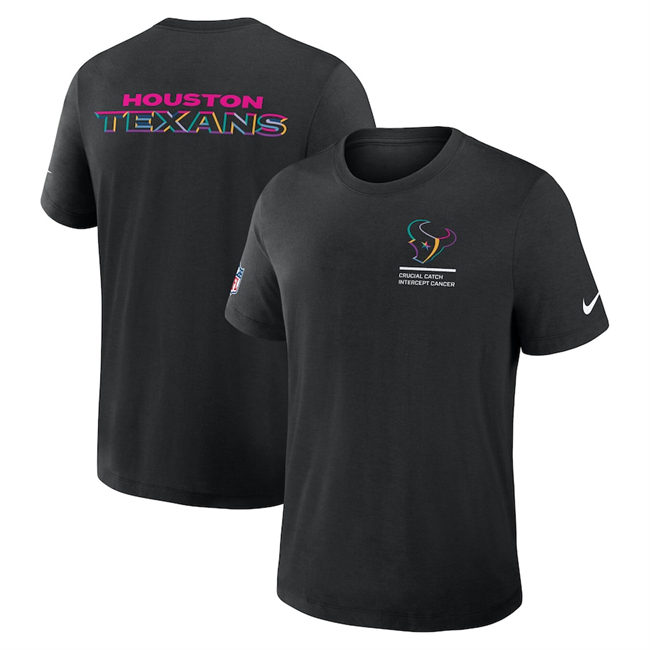 Men's Houston Texans Black 2025 Crucial Catch Tri-Blend Dri-FIT T-Shirt