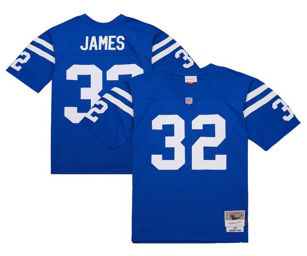 Men's Indianapolis Colts #32 Edgerrin James Royal 1999 Stitched Football Jersey