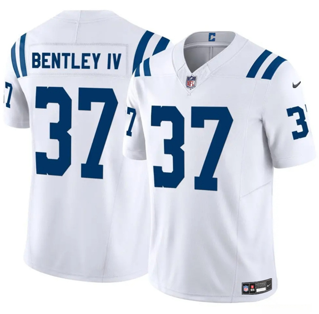 Men's Indianapolis Colts #37 Ulysses Bentley IV White 2025 F.U.S.E. Vapor Limited Stitched Football Jersey