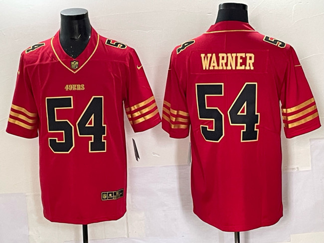 Men's San Francisco 49ers #54 Fred Warner Red Vapor Limited Stitched Football Jersey