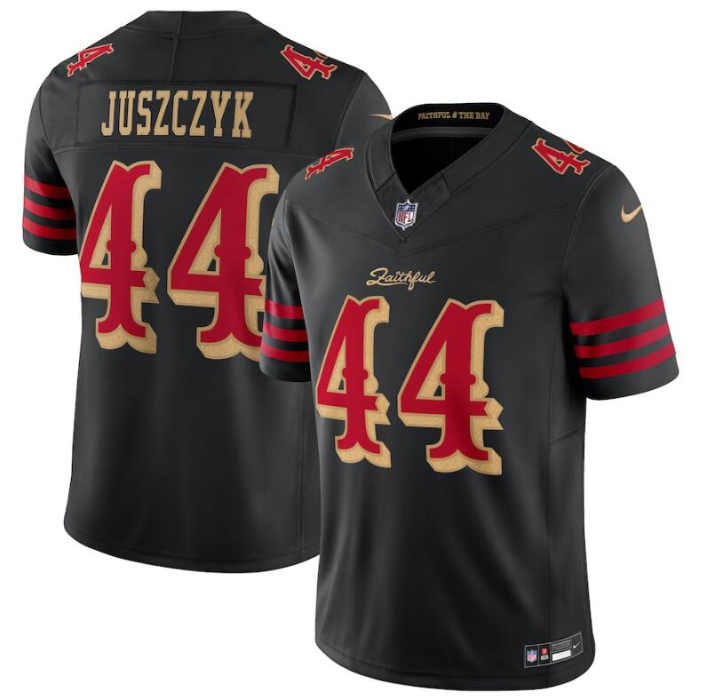 Men's San Francisco 49ers #44 Kyle Juszczyk Black 2025 F.U.S.E. “Rivalries” Vapor Limited Stitched Football Jersey