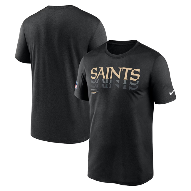 Men's New Orleans Saints 2025 Black Sideline Legend Dri-FIT T-Shirt