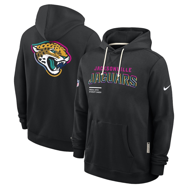 Men's Jacksonville Jaguars Black 2025 Crucial Catch Club Pullover Hoodie