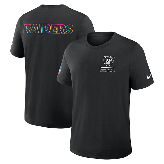 Men's Las Vegas Raiders Black 2025 Crucial Catch Tri-Blend Dri-FIT T-Shirt