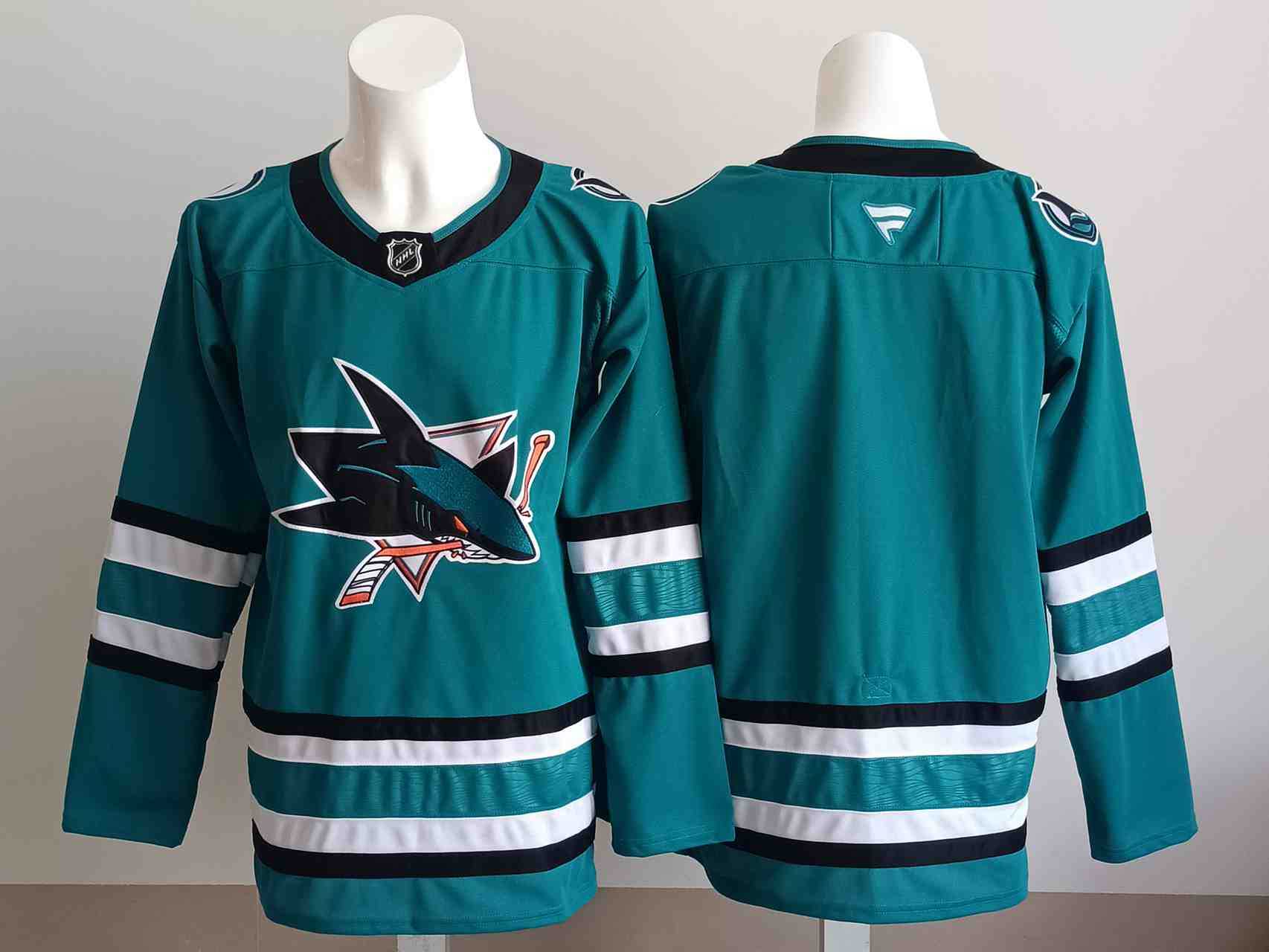 Men's San Jose Sharks Blank Teal 2024-25 Home Stitched Hockey Jersey