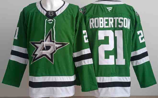 Men's Dallas Stars #21 Jason Robertson Green Reverse Retro Stitched Jersey