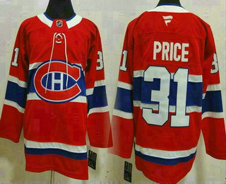 Men's Montreal Canadiens #31 Carey Price Red Authentic Jersey