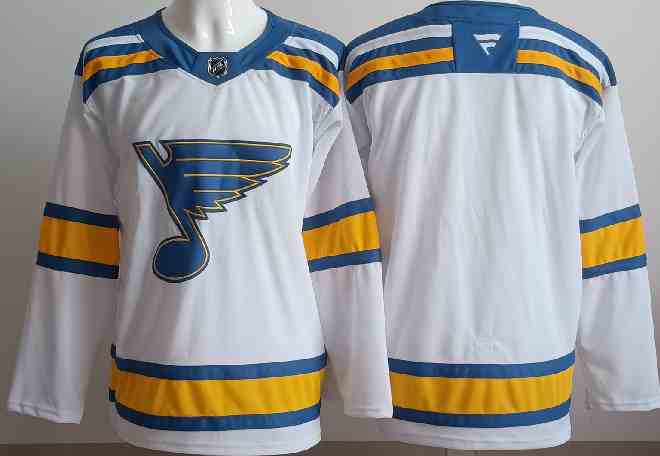 Men's St. Louis Blues Blank White 2025 Stitched Hockey Jersey