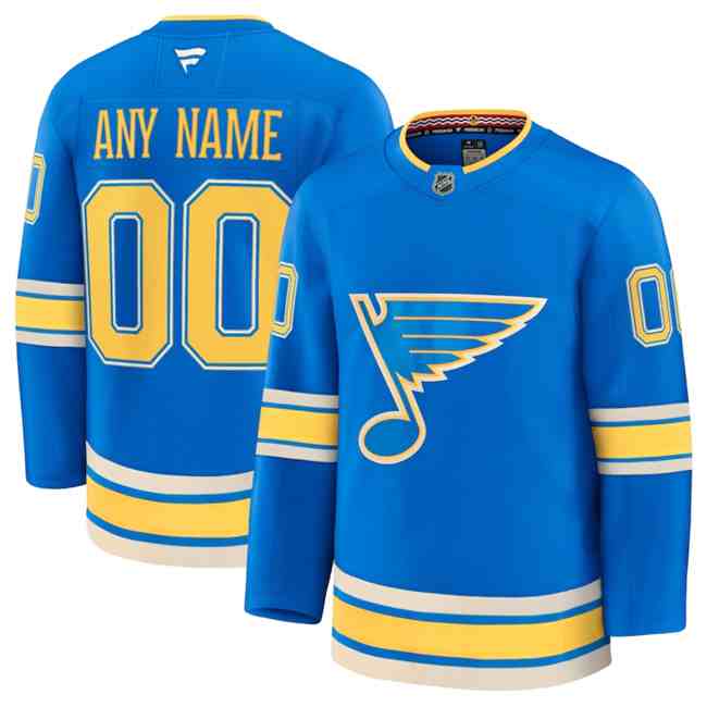 Men's St. Louis Blues Active Player Custom Blue 2024-25 Alternate Stitched Hockey Jersey