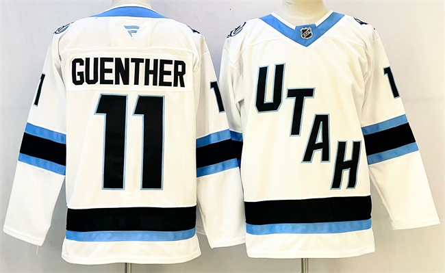 Men's Utah Mammoth #11 Dylan Guenther White Stitched Jersey