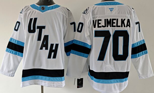 Men's Utah Mammoth #70 Karel Vejmelka White 2025 Stitched Jersey
