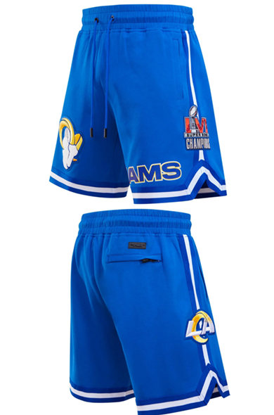Men's Los Angeles Rams Blue Shorts (Run Smaller)