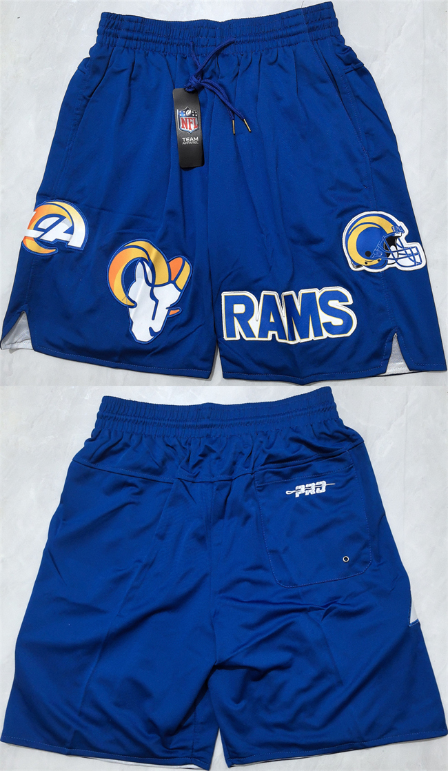 Men's Los Angeles Rams Royal Shorts(Run Small)001