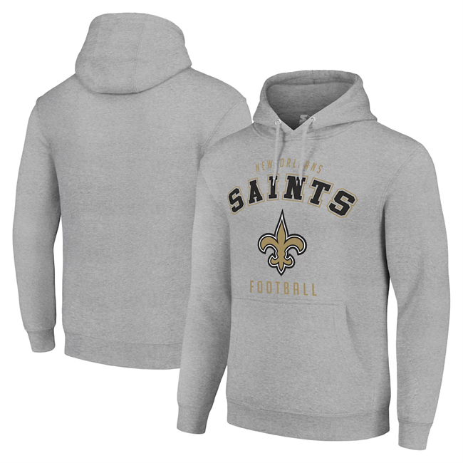 Men's New Orleans Saints Grey Pullover Hoodie