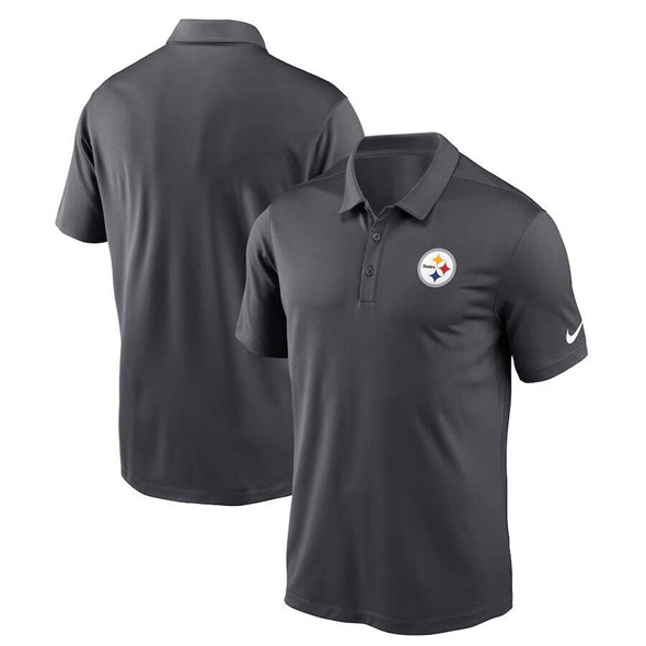 Men's Pittsburgh Steelers Gray Polo