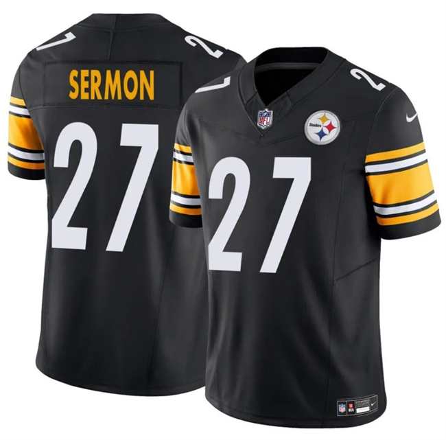 Men's Pittsburgh Steelers #27 Trey Sermon Black 2025 F.U.S.E. Vapor Untouchable Limited Stitched Jersey
