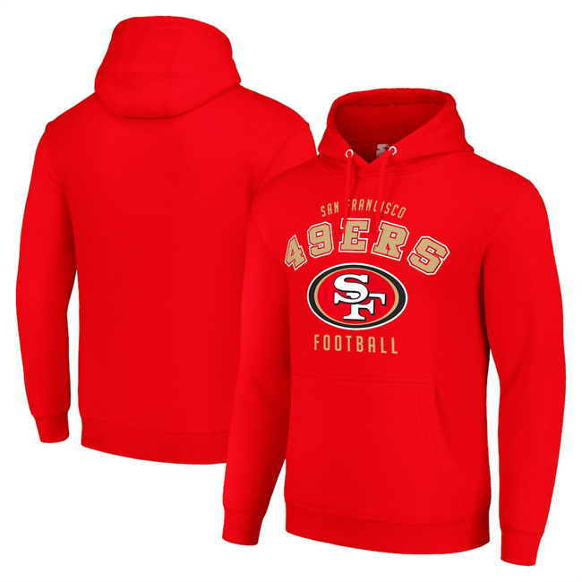 Men's San Francisco 49ers Starter Scarlet Logo Pullover Hoodie