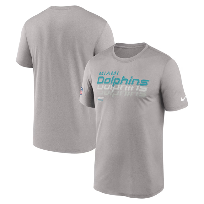 Men's Miami Dolphins 2025 Gray Sideline Legend Dri-FIT T-Shirt