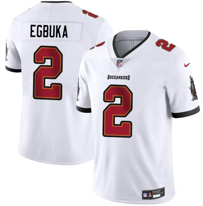 Men's Tampa Bay Buccaneers #2 Emeka Egbuka White 2025 Draft Vapor Untouchable Limited Stitched Football Jersey