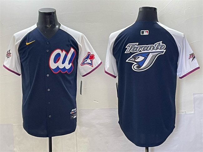 Men's American League Toronto Blue Jays Team Big Logo Navy Alternate 2025 All-Star Edition Limited Stitched Baseball Jersey