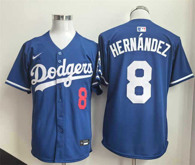 Men's Los Angeles Dodgers #8 Enrique Hernández Royal Limited Stitched Baseball Jersey
