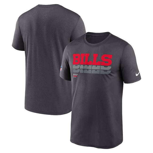 Men's Buffalo Bills 2025 Charcoal Sideline Legend Dri-FIT T-Shirt