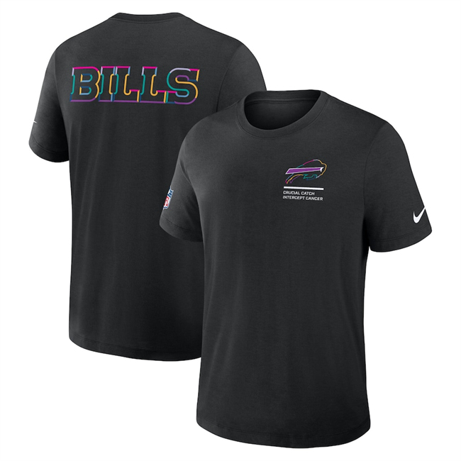 Men's Buffalo Bills Black 2025 Crucial Catch Tri-Blend Dri-FIT T-Shirt