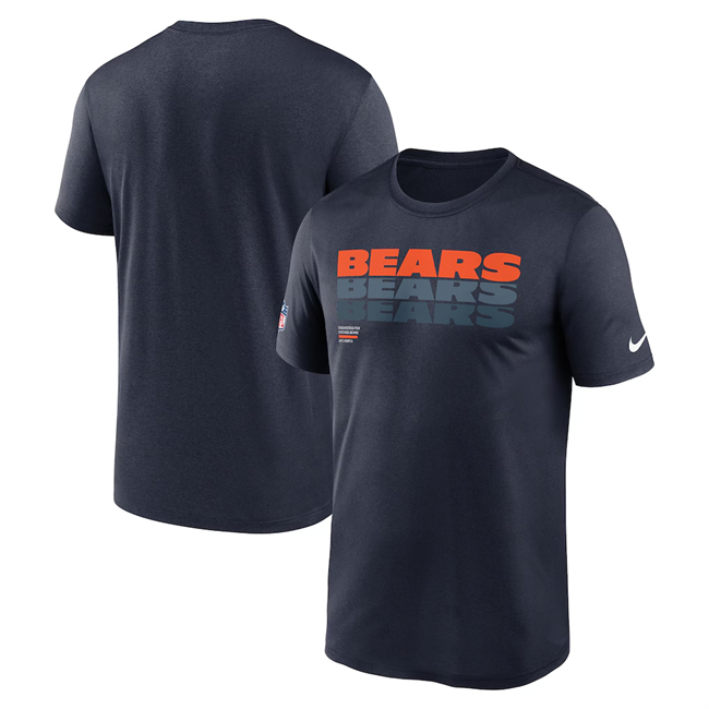 Men's Chicago Bears 2025 Navy Sideline Legend Dri-FIT T-Shirt