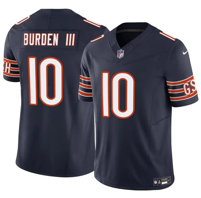 Men's Chicago Bears #10 Luther Burden III Navy 2025 F.U.S.E. Vapor Untouchable Limited Stitched Football Jersey