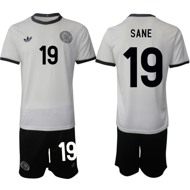 Men's Germany #19 Leroy Sané White 2025 Home Soccer Jersey Suit