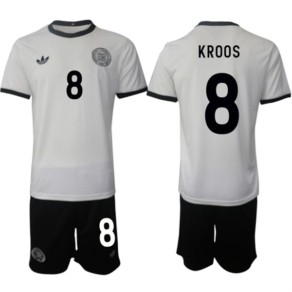 Men's Germany #8 Kroos White 2025 Home Soccer Jersey Suit