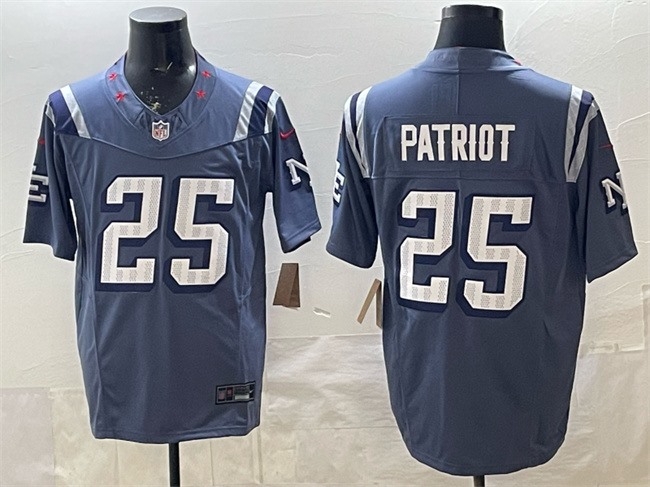 Men's New England Patriots #25 Patriot 2025 F.U.S.E. “Rivalries” Vapor Limited Stitched Football Jersey