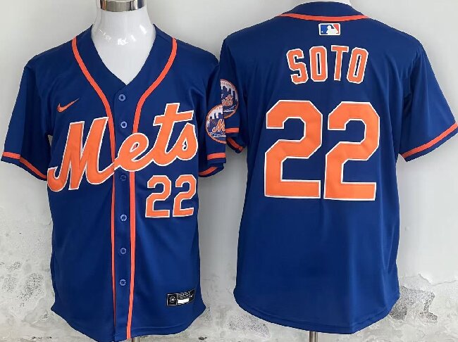 Men's New York Mets #22 Juan Soto Royal 2024 Alternate Limited Stitched Baseball Jersey